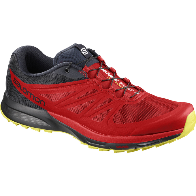 Salomon Singapore Mens Trail Running Shoes - SENSE PRO 2 Red/Black | 24376-YSGR